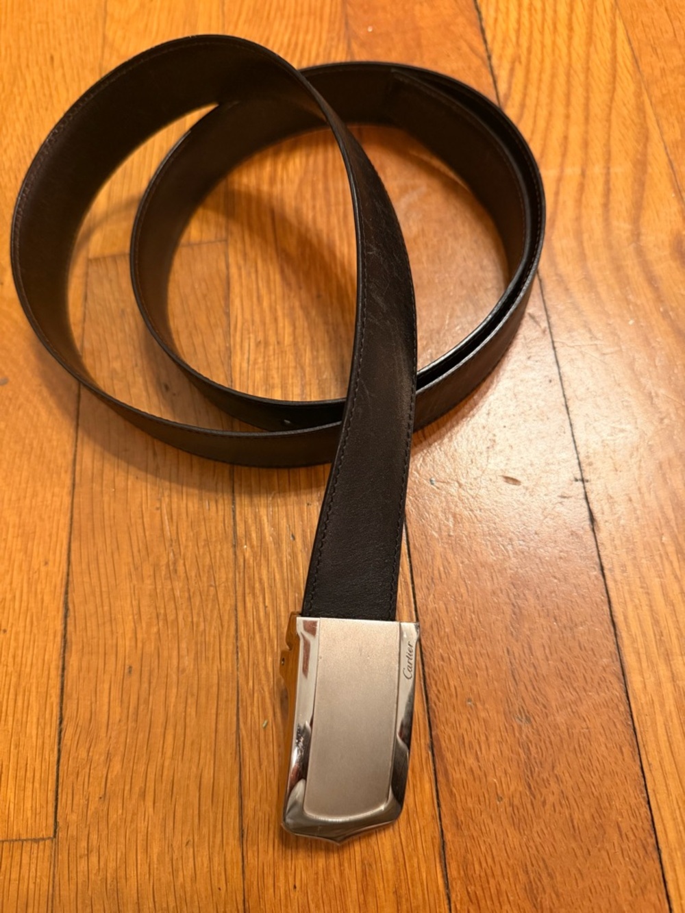 Cartier Leather Belt – Unisex – Size 42”